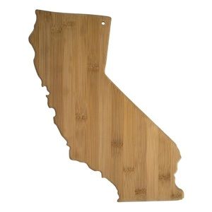 California State-Shaped Bamboo Wood Cutting and Serving Board